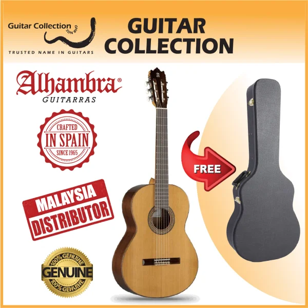 Alhambra 3C Cedar | Classical Guitar | Solid Cedar Top, Mahogany B&S | Case (Made In Spain) - Image 1