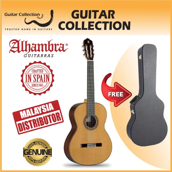 Alhambra 6P A Spruce | Classical Guitar | Solid Spruce Top, Rosewood B&S | Case (Made In Spain) - Image 1
