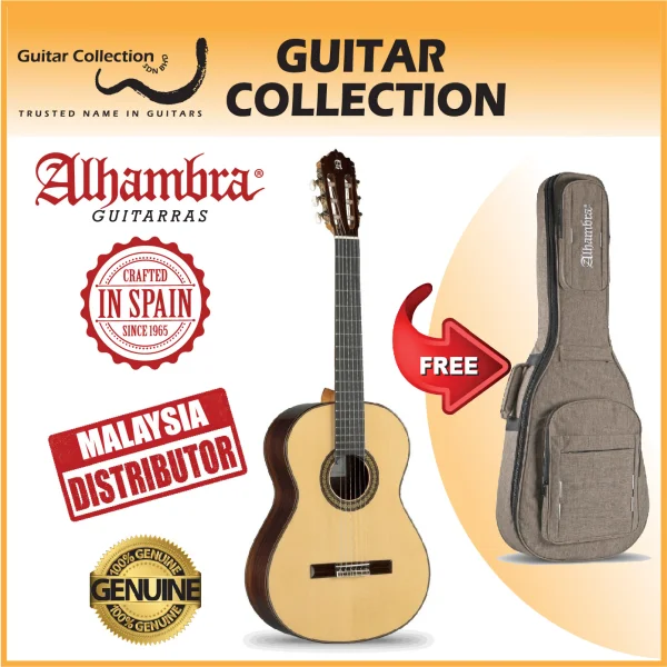 Alhambra 7P A Spruce | Classical Guitar | Solid Spruce Top, Rosewood B&S | Gig Bag (Made In Spain) - Image 1