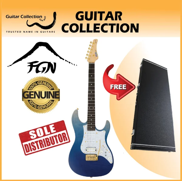 FGN Fujigen EOS-FM-R/NBG | Expert Odyssey | Electric Guitar | Navy Blue Gradation | Case (Made In Japan) - Image 1