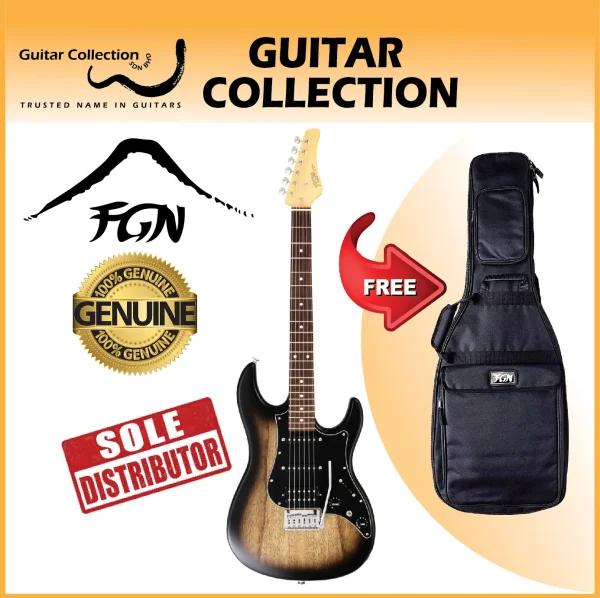 FGN Fujigen JOS2TDEW1R/DMT | J-Standard Odyssey | Electric Guitar | Dark Mocha Burst | Gig Bag (Made In Japan) - Image 1
