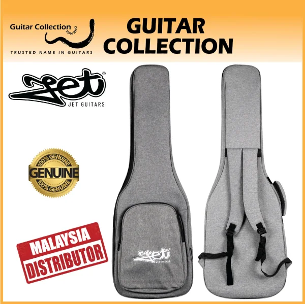 Jet Guitars JG30 GY 20mm Electric Guitar Soft Shell Case / Gig Bag | Gray (Stratocaster,Telecaster,Les Paul,Jazzmaster) - Image 1
