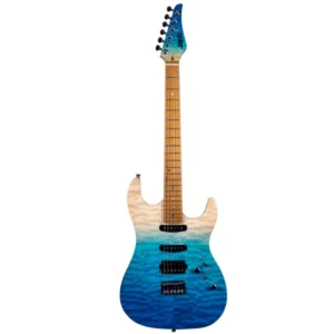 JET JS1000 QTBL Electric Guitar | HSS Modern S-Style | Transparent Blue - Image 2