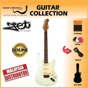 JET JS380 OW G Electric Guitar | SSS S-Style | White with Gold hardware - Image 1