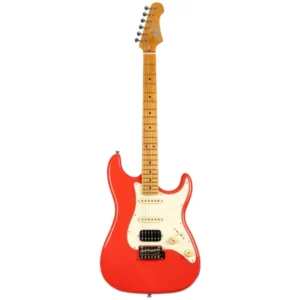 JET JS400 CRD Electric Guitar | HSS S-Style | Coral Red - Image 2