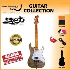 JET JS450 TBK Electric Guitar | HSS S-Style | Transparent Black - Image 1