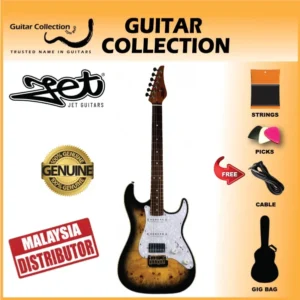 JET JS450Q TB R Electric Guitar | HSS S-Style | Rosewood | Transparent Brown - Image 1