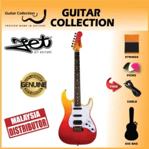 JET JS600 TRS Electric Guitar | HSS S-Style | Transparent Red - Image 1