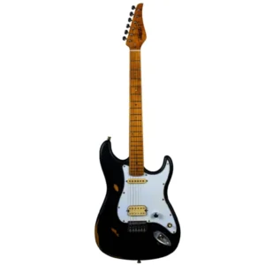 JET JS800 Relic BK Electric Guitar | HS S-Style | Relic Black - Image 2