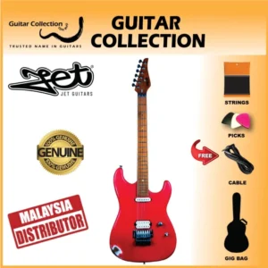 JET JS850 Relic FR Electric Guitar | HS S-Style | Locking Tremolo | Relic Red - Image 1