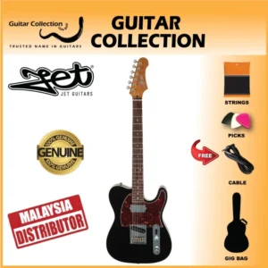 JET JT350 BK R Electric Guitar | SH T-Style | Rosewood | Black - Image 1