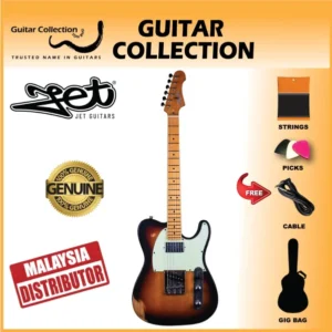 JET JT350 RELIC SB Electric Guitar | SH T-Style | Relic Sunburst - Image 1