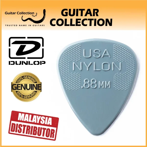Jim Dunlop 44P088 Nylon Standard Guitar Picks | 0.88mm (12 pcs/pack) - Image 1