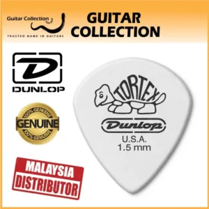 Jim Dunlop 478P150 Tortex White Jazz III Guitar Picks | 1.50mm (12 pcs/pack) - Image 1