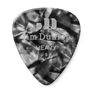 Jim Dunlop 483P02HV Celluloid Heavy Standard Guitar Picks | Classic Black Pearl (12 pcs/pack) - Image 2