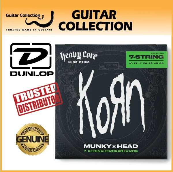 Jim Dunlop KRHCN1065 Korn Heavy Core Series | 7-String Electric Guitar Strings | 010 - 065 - Image 1