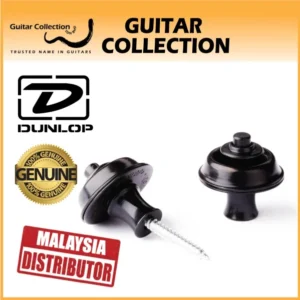 Jim Dunlop SLS1103BK Straplok Original Strap Lock / Strap Retainer Set | Black - Image 1