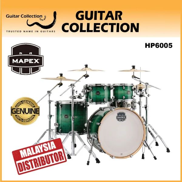 Mapex ARMORY AR529SFG+HP6005 | 5-Piece Drum Set & 5-Piece Hardware, Without Cymbals & Throne | Emerald Burst - Image 1