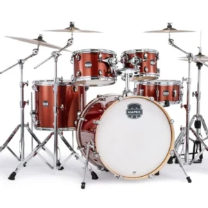 Mapex MARS Birch MA529SFOR | 5-Piece Drum Set without Hardware, Cymbals & Throne | Blood Orange Sparkle - Image 2