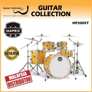 Mapex MARS Birch MA529SFYD+HP2005T | 5-Piece Drum Set & 5-Piece Hardware With Throne, w/o Cymbals | Sunflower Sparkle - Image 1