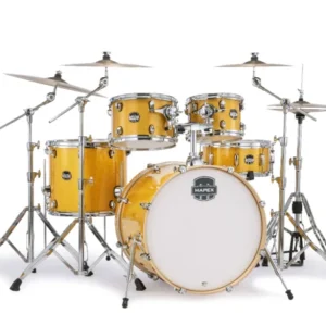 Mapex MARS Birch MA529SFYD+HP2005T | 5-Piece Drum Set & 5-Piece Hardware With Throne, w/o Cymbals | Sunflower Sparkle - Image 2