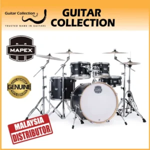Mapex MARS Maple MM529SFKD | 5-Piece Drum Set without Hardware, Cymbals & Throne | Matte Black - Image 1