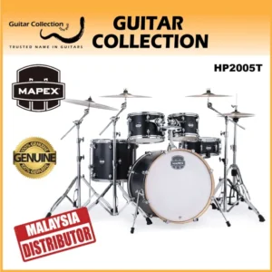 Mapex MARS Maple MM529SFKD+HP2005T | 5-Piece Drum Set & 5-Piece Hardware With Throne, w/o Cymbals | Matte Black - Image 1