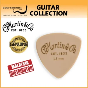 Martin 18A0118 Luxe by Martin Contour Guitar Pick | 1.5mm | Satin Polymer Pick | Tin & Pouch ( 1 pcs / Tin ) - Image 1
