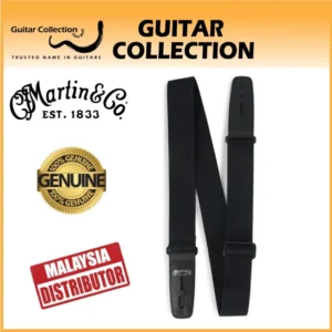 Martin 18A0141 Cotton Weave Lock-It Guitar Strap | Black - Image 1