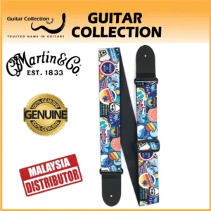 Martin 18A0168 Life is Good Guitar Strap | Sticker Collage - Image 1
