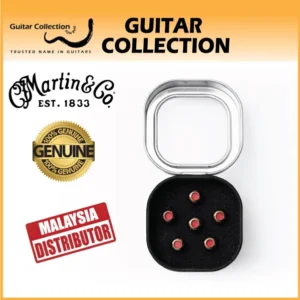 Martin 18APP0006 Luxe Liquidmetal Bridge Pin Set | Gold with Red Dot Inlay - Image 1