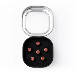 Martin 18APP0006 Luxe Liquidmetal Bridge Pin Set | Gold with Red Dot Inlay - Image 2