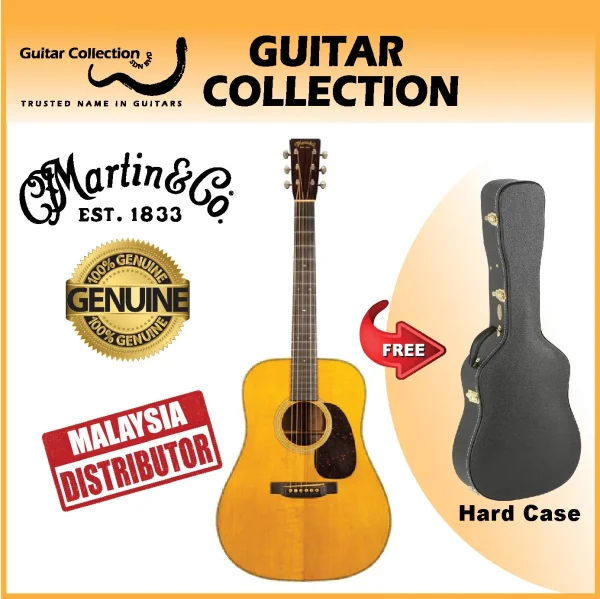 Martin D-28 Authentic 1937 VTS Aged | Dreadnought Acoustic Guitar | Solid VTS Spruce Top, Rosewood B&S | Case - Image 1