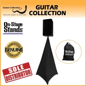 On Stage SSA100B Speaker / Lighting Stand Scrim (up to 6' / 1.8 m height stands) | Black (1 pcs) - Image 1