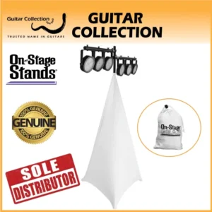 On Stage SSA100W Speaker / Lighting Stand Scrim (up to 6' / 1.8 m height stands) | White (1 pcs) - Image 1