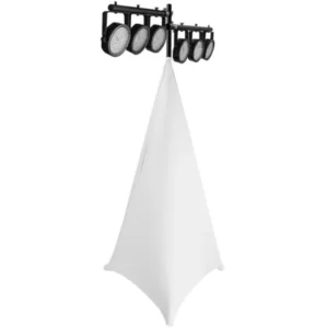 On Stage SSA100W Speaker / Lighting Stand Scrim (up to 6' / 1.8 m height stands) | White (1 pcs) - Image 2