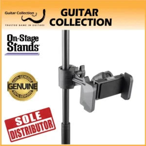 On Stage TCM500 Smartphone Holder for Microphone Stand | Mic stand clamp included (Phone clamp : up to 4" width) - Image 1