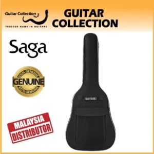 Saga 5mm Padded Acoustic Guitar Gig Bag | Black (Fits 40" & 41" Guitars) - Image 1