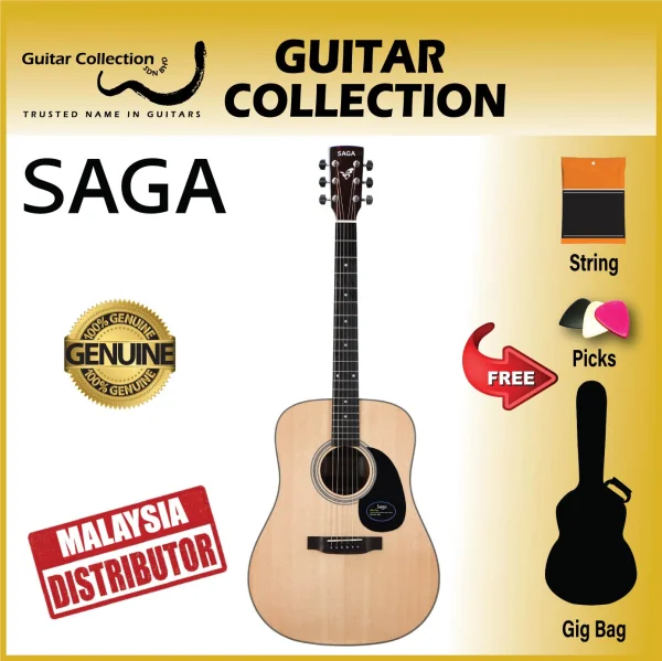 SAGA SF700 Pro | 700 Series | Dreadnought Acoustic Guitar - Image 1