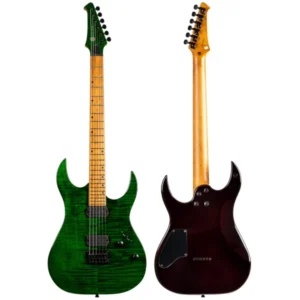 SPIRA S-450 TGR Electric Guitar | 450 Series | HH Modern Double Cutaway | Transparent Green - Image 2