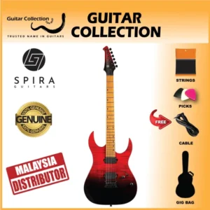 SPIRA S-450 TRD Electric Guitar | 450 Series | HH Modern Double Cutaway | Transparent Red - Image 1