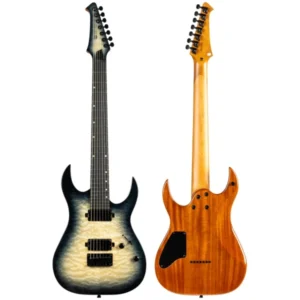 SPIRA S-507 QGY E Electric Guitar | 500 Series | 7-String | HH Modern Double Cutaway | Transparent Grey - Image 2