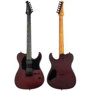 SPIRA T-400 MWR Electric Guitar | 400 Series | HH Modern Single Cutaway | Matte Wine Red - Image 2