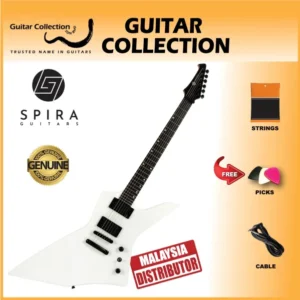 SPIRA X-400 MWH Electric Guitar | 400 Series | HH Modern X-Style | Matte White - Image 1
