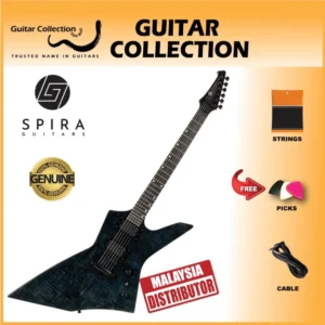 SPIRA X-500 TBK E Electric Guitar | 500 Series | HH Modern X-Style | Transparent Black - Image 1