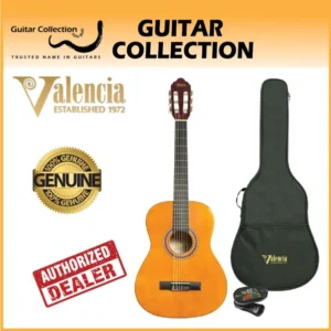 VALENCIA 3/4 Classical Guitar | Comes with Bag & Tuner (VC-103K) - Image 1